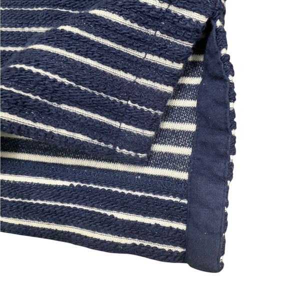 Tommy Bahama Women’s Tunic Sweater Lace up Navy Ivory Stripe Size Small EUC - Picture 4 of 6